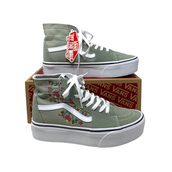 VANS Sk8-Hi Tapered Shoes Platform Women Floral Desert Suede Canvas VN0A7Q5PUDP - Picture 7 of 9